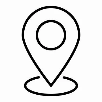 Location pin map icon. Flat design. Vector illustration sign on a white iso.. Stock Illustration