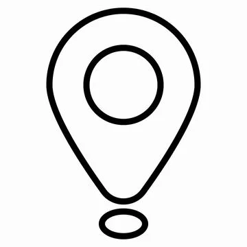 Location pin map icon. Flat design. Vector illustration sign on a white iso.. Stock Illustration