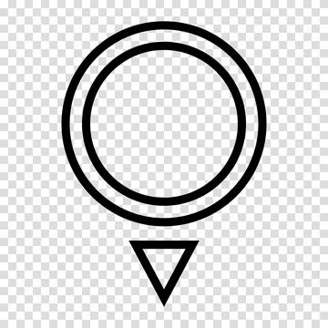 Location pin map icon. Flat design. Vector illustration sign on a transparent Stock Illustration