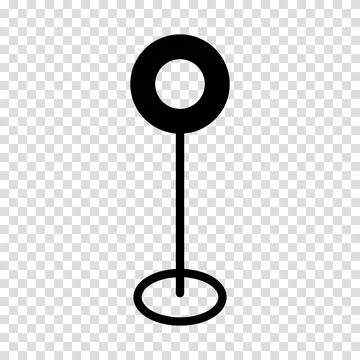 Location pin map icon. Flat design. Vector illustration sign on a transparent Stock Illustration