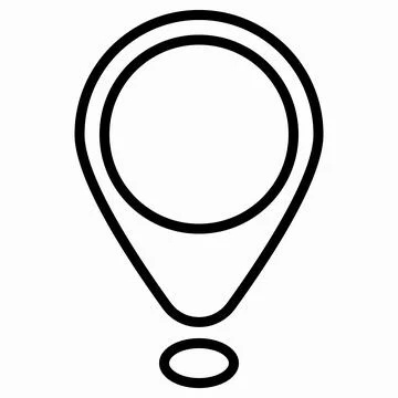 Location pin map icon. Flat design. Vector illustration sign on a white iso.. Stock Illustration