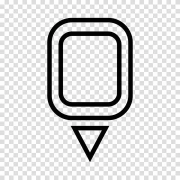 Location pin map icon. Flat design. Vector illustration sign on a transparent Stock Illustration