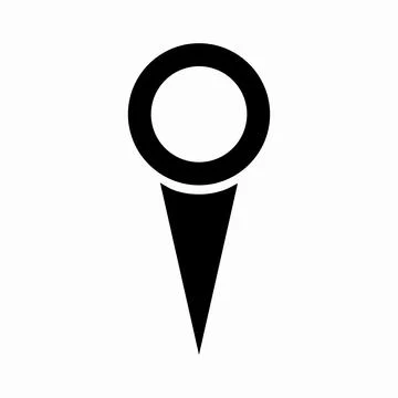 Location pin map icon. Flat design. Vector illustration sign on a white iso.. Stock Illustration
