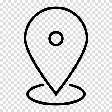 Location pin map icon. Flat design. Vector illustration sign on a transparent Stock Illustration