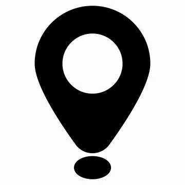 Location pin map icon. Flat design. Vector illustration sign on a white iso.. Stock Illustration