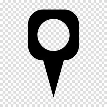 Location pin map icon. Flat design. Vector illustration sign on a transpare.. Stock Illustration