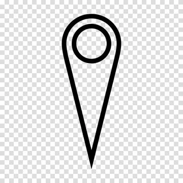 Location pin map icon. Flat design. Vector illustration sign on a transparent Stock Illustration