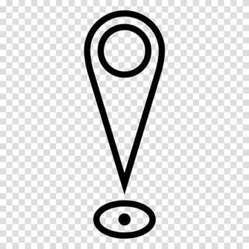 Location pin map icon. Flat design. Vector illustration sign on a transparent Stock Illustration