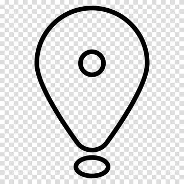 Location pin map icon. Flat design. Vector illustration sign on a transpare.. Stock Illustration