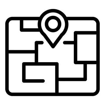 Location pin on map icon Illustrazione stock