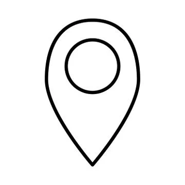 Location pin map icon or logo illustration Stock Illustration