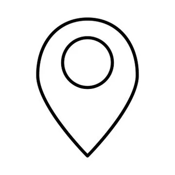 Location pin map icon or logo illustration Stock Illustration