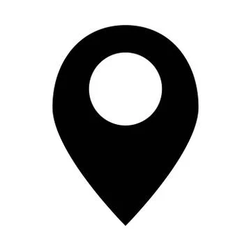 Location pin map icon or logo illustration Stock Illustration