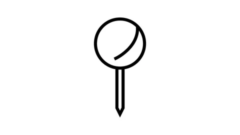 Location pin map line icon animation Stock Footage 326130951