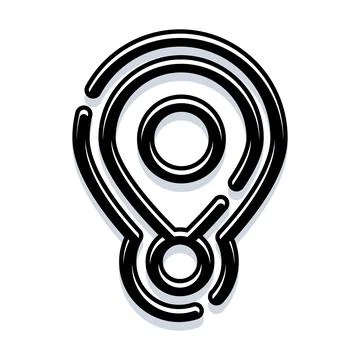 Location pin map marker with zodiac symbol Stock Illustration