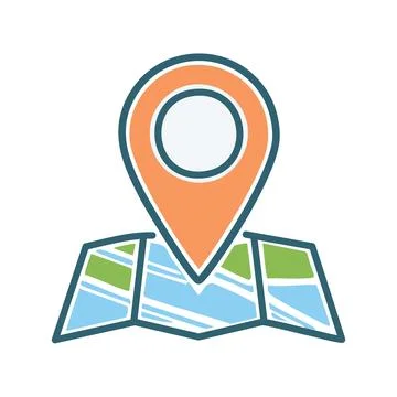 Location pin map. Pin on map indicating position or location. Travel, navig.. Stock Illustration