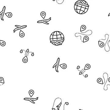 Location pin map point seamless pattern vector Stock Illustration
