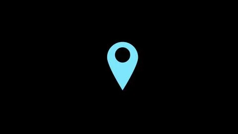 Location pin map pointer icon GPS location symbol flat design style. Illustrazione stock