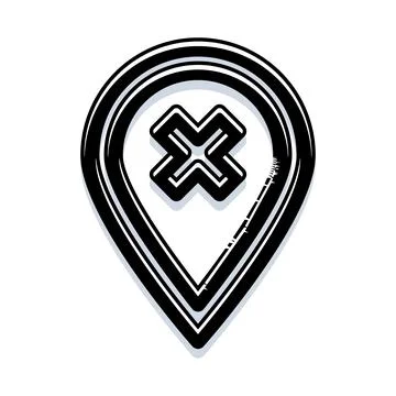 Location pin mark indicating point of interest 스톡 일러스트