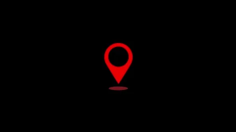 Location Pin Marker Animation Red Map Pointer GPS Navigation Icon Motion Graphic Stock Footage 315821682