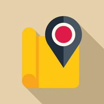 Location pin marking a point on a map for navigation Stock Illustration