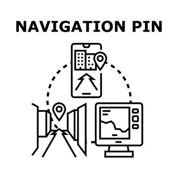Location pin for modern navigation technology concepts Stock Illustration