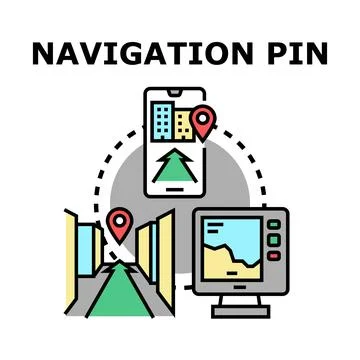 Location pin for modern navigation technology concepts Stock Illustration