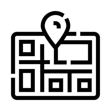 Location pin on navigation map icon design Stock Illustration