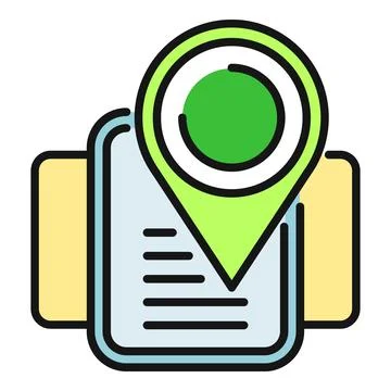Location pin over document tracking position information Ilustração Stock