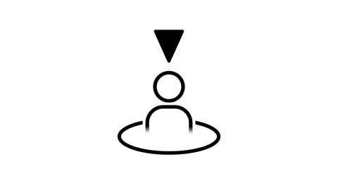 Location Pin Person Icon Stock Footage 343508055