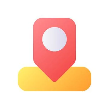 Location pin pixel perfect flat gradient color ui icon Illustrazione stock