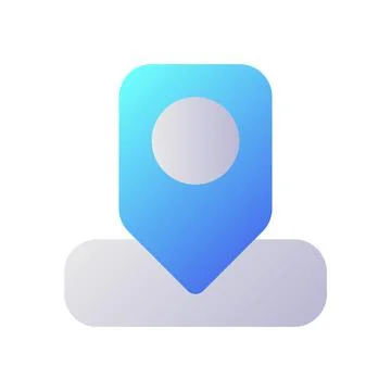Location pin pixel perfect flat gradient two-color ui icon Illustrazione stock