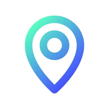 Location pin pixel perfect gradient linear ui icon Illustrazione stock