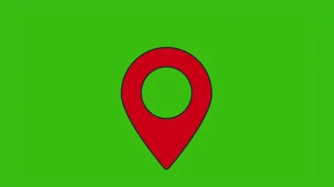 Location Pin pointer on Map animated cartoon. Stock Footage 232775321