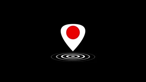 Location Pin Pointer on Transparent Background,location signal and location.. Stock Footage 299504052