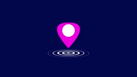 Location Pin Pointer on Transparent Background,location signal and location.. Stock Footage 299504076
