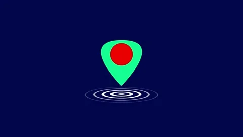 Location Pin Pointer on Transparent Background,location signal and location.. Stock Footage 299504096