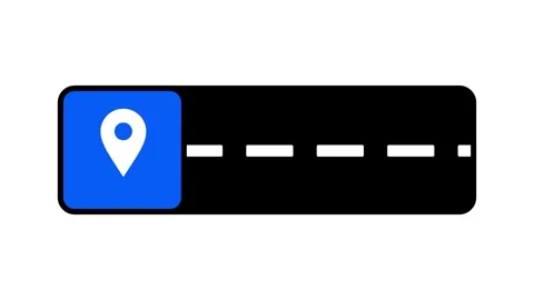 Location Pin Road Stock Footage 343510533