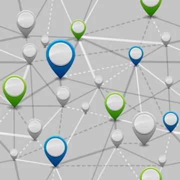 Location Pin Seamless Background Stock Illustration
