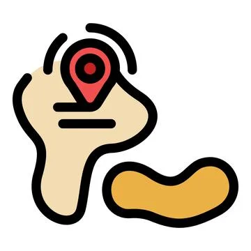Location pin showing current position on digital map Illustrazione stock