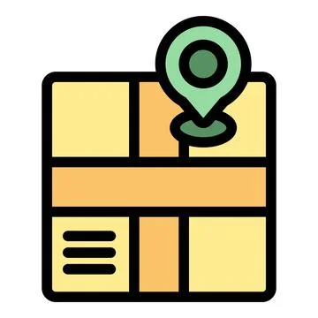 Location pin showing on digital map for gps navigation Stock Illustration