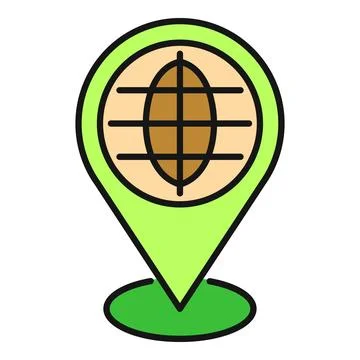 Location pin showing global navigation and travel destination Stock Illustration