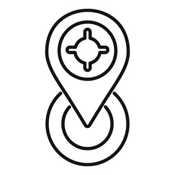 Location pin with target icon Stock Illustration