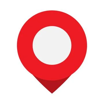 Location pin vector icon on transparent background Stock Illustration