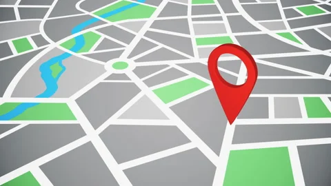 Location pinpoint, map pointer icon Video stock 109437355