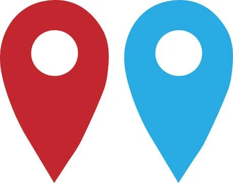 Location point icon isolated on white background Stock Illustration