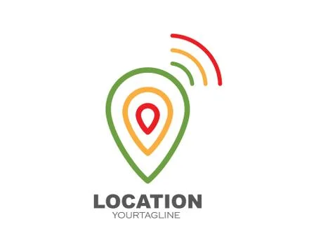 Location point icon logo vector design Stock Illustration