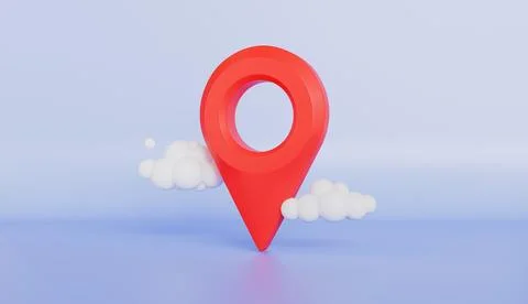 Location point marker of map or navigation pin icon, Navigation for travel Stock Illustration