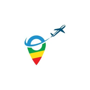 Location point plane icon vector illustration Stock Illustration