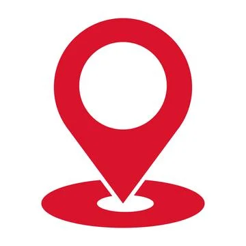 Location point red sign vector icon Stock Illustration